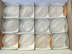 Polished Girasol Pearl Quartz Palm Stones x 12 From Ambatondrazaka, Madagascar - Toprock Gemstones and Minerals 