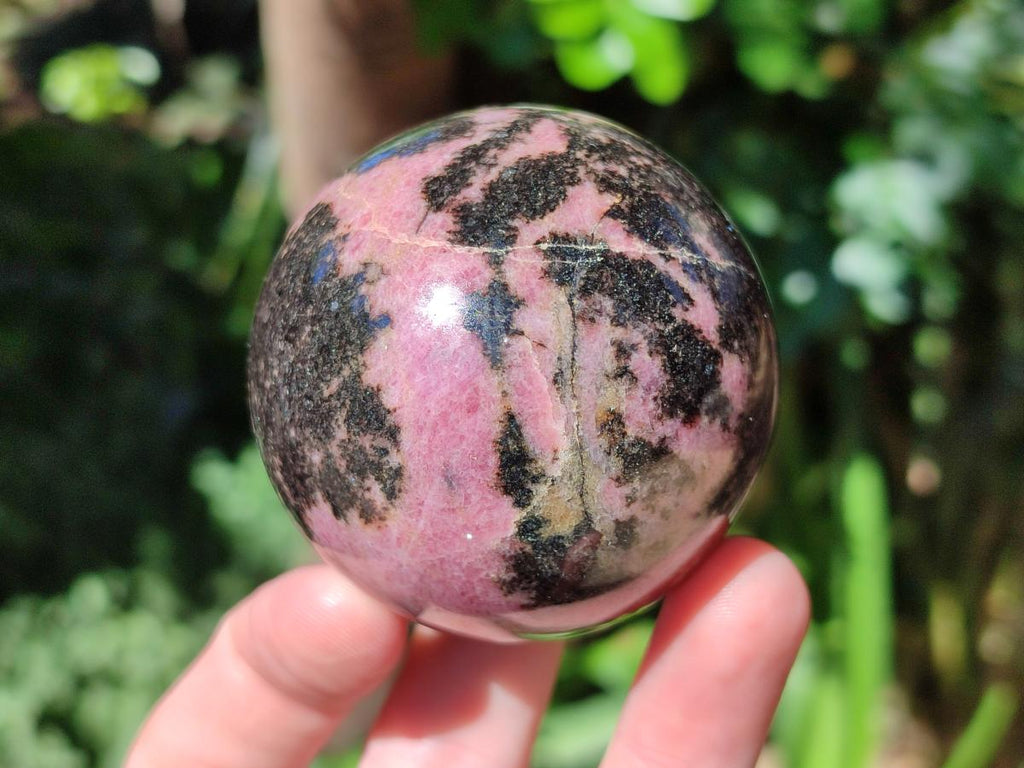 Polished Rhodonite Gemstone Spheres x 4 From Ambindavato, Madagascar - Toprock Gemstones and Minerals 