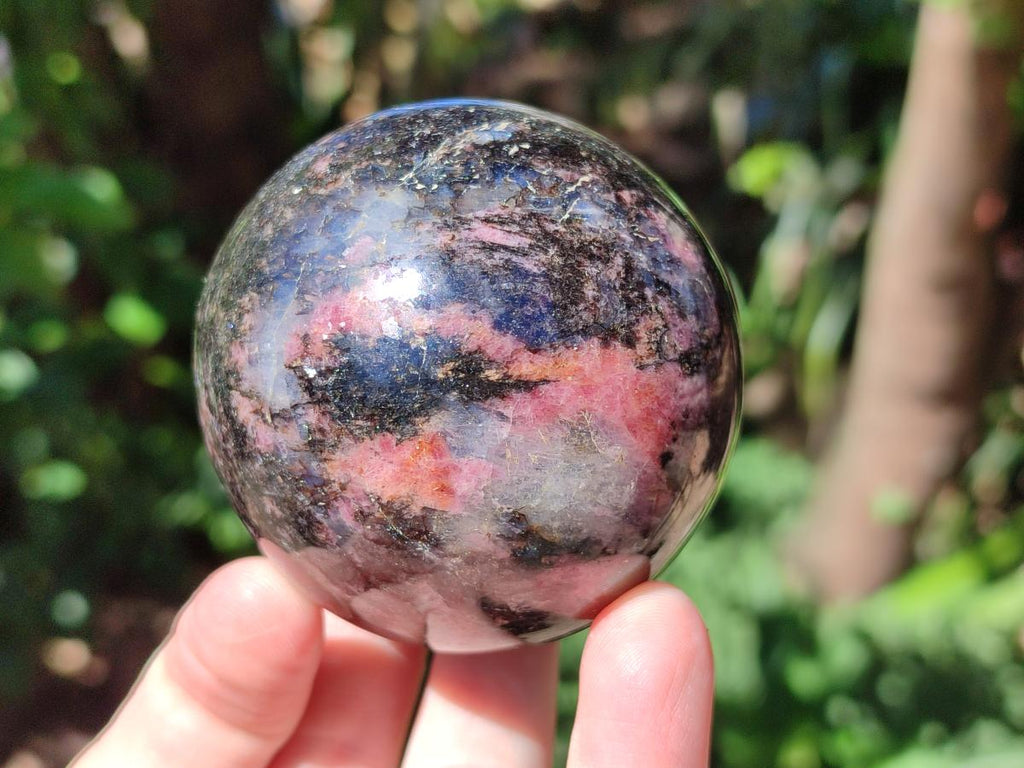 Polished Rhodonite Gemstone Spheres x 4 From Ambindavato, Madagascar - Toprock Gemstones and Minerals 
