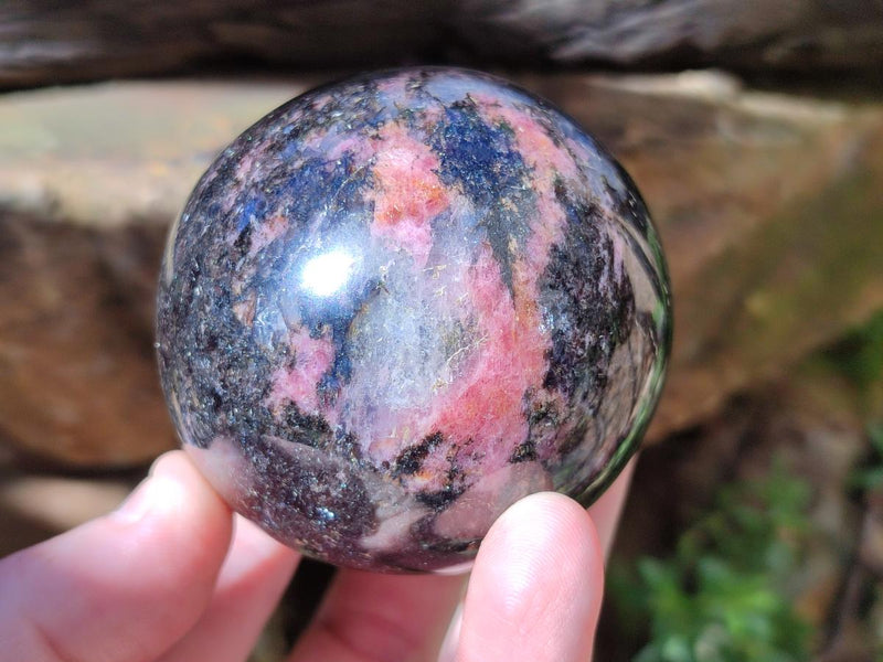 Polished Rhodonite Gemstone Spheres x 4 From Ambindavato, Madagascar - Toprock Gemstones and Minerals 