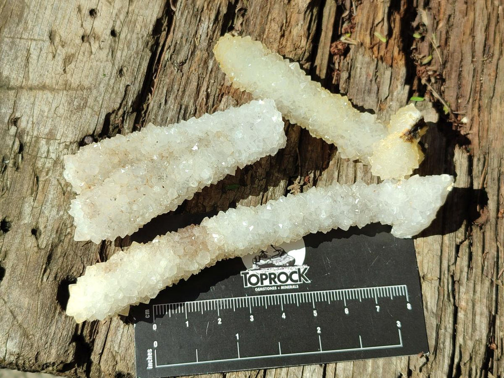 Natural Drusy Snow Finger Crystals x 24 From Albert's Mountain, Lesotho - Toprock Gemstones and Minerals 