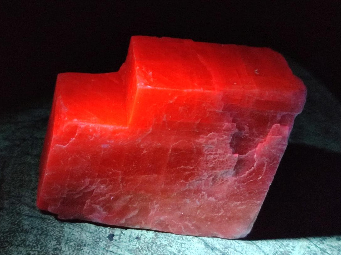 Natural Rhombohedral Sunset Orange Calcite Specimens x 12 From Spitzkop, Namibia - Toprock Gemstones and Minerals 