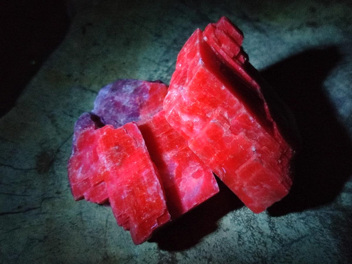 Natural Rhombohedral Sunset Orange Calcite Specimens x 12 From Spitzkop, Namibia - Toprock Gemstones and Minerals 