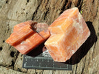 Natural Rhombohedral Sunset Orange Calcite Specimens x 12 From Spitzkop, Namibia - Toprock Gemstones and Minerals 