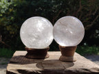 Polished Clear Quartz Spheres x 2 From Madagascar - Toprock Gemstones and Minerals 
