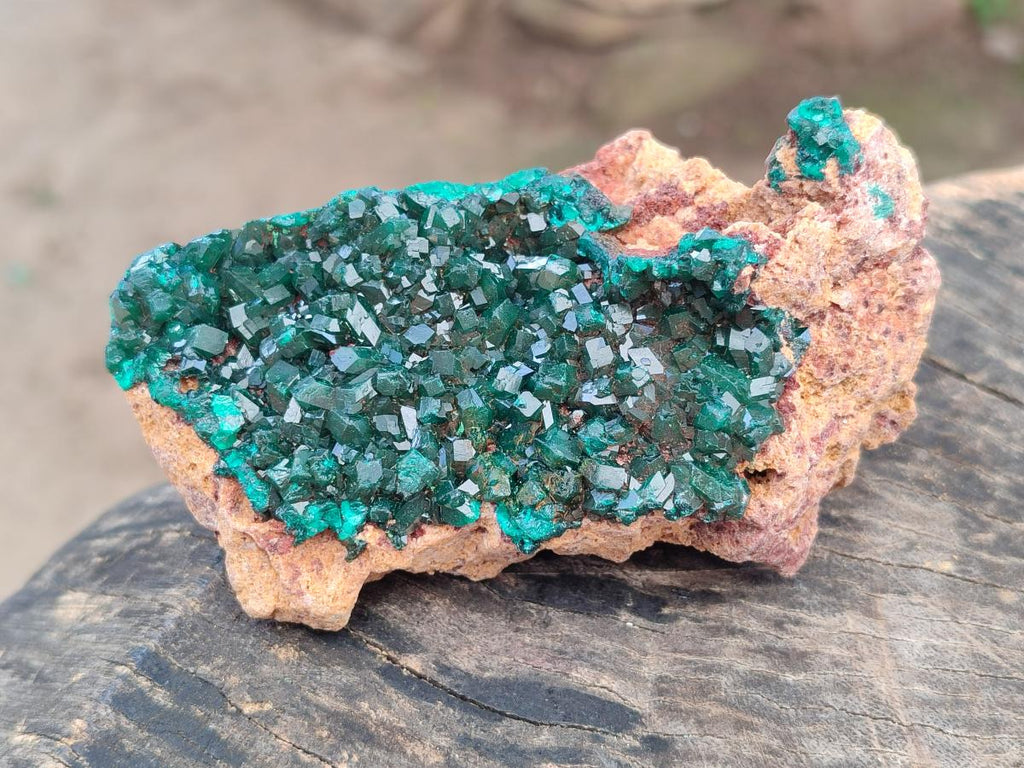 Natural Dioptase on Dolomite Specimens x 3 From Likasi, Congo - Toprock Gemstones and Minerals 