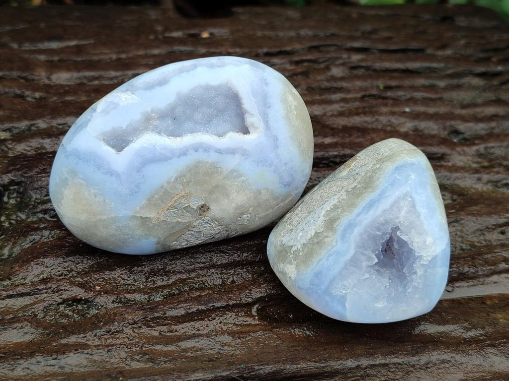Polished Blue Lace Agate Free Forms x 10 From Nsanje, Malawi - Toprock Gemstones and Minerals 