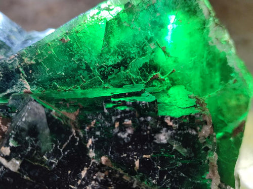 Natural Large Cubic Green Fluorite Specimen x 1 From Mandrosonoro, Madagascar - Toprock Gemstones and Minerals 