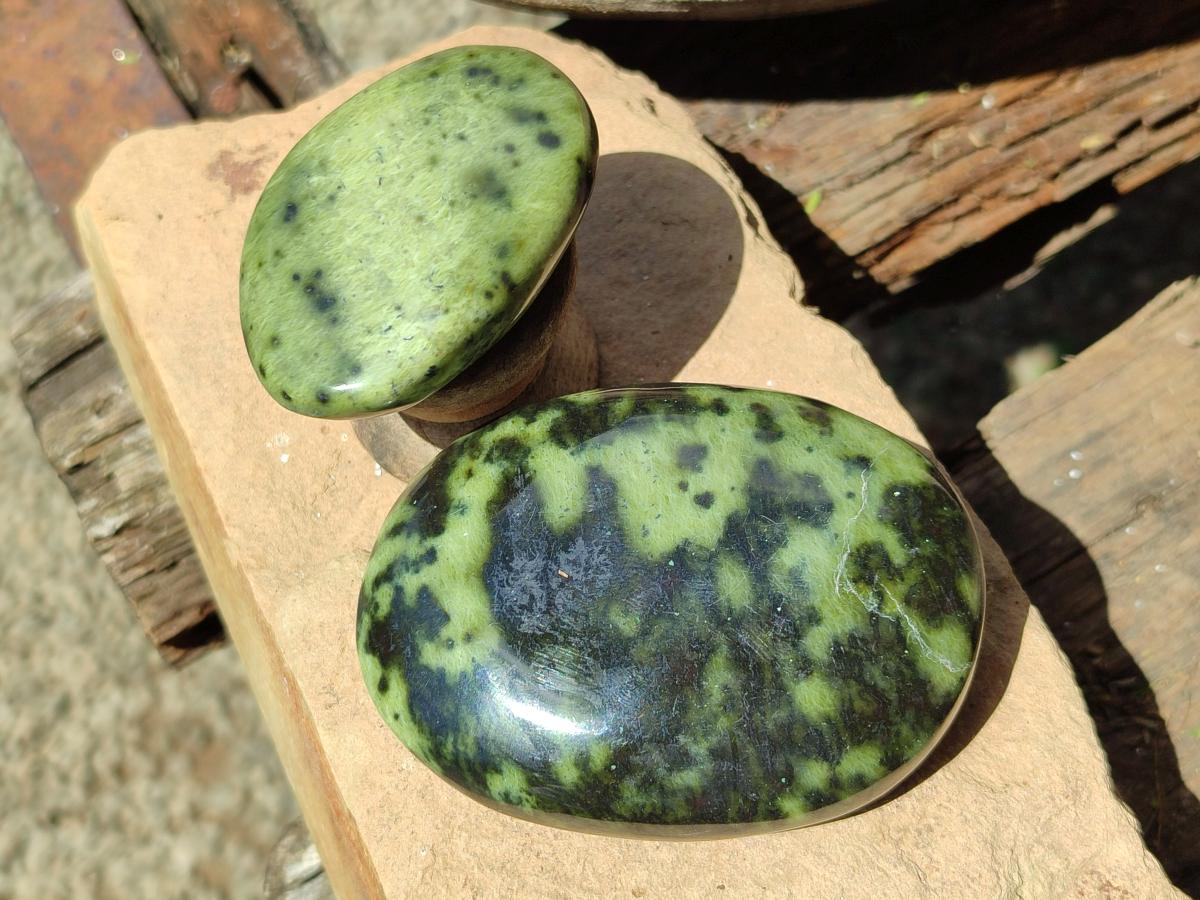 Polished Large Leopard Stone Palm Stones x 7 From Zimbabwe - Toprock Gemstones and Minerals 