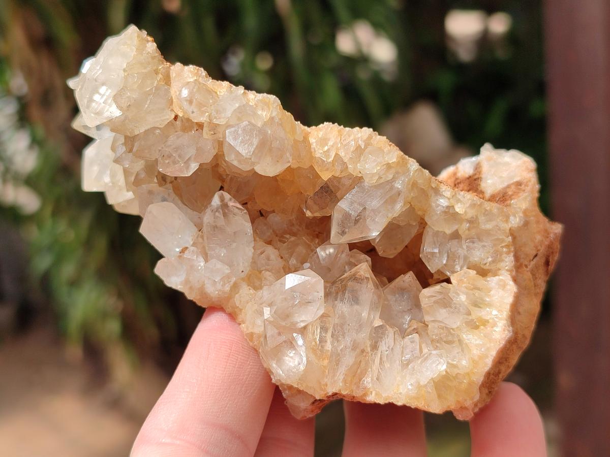 Natural Clear Solwezi Quartz Geodes and Plates x 12 From Solwezi, Zambia - Toprock Gemstones and Minerals 