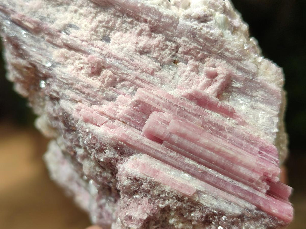 Natural Pink Rubellite Tourmaline Specimens x 6 From Karibib, Namibia - Toprock Gemstones and Minerals 