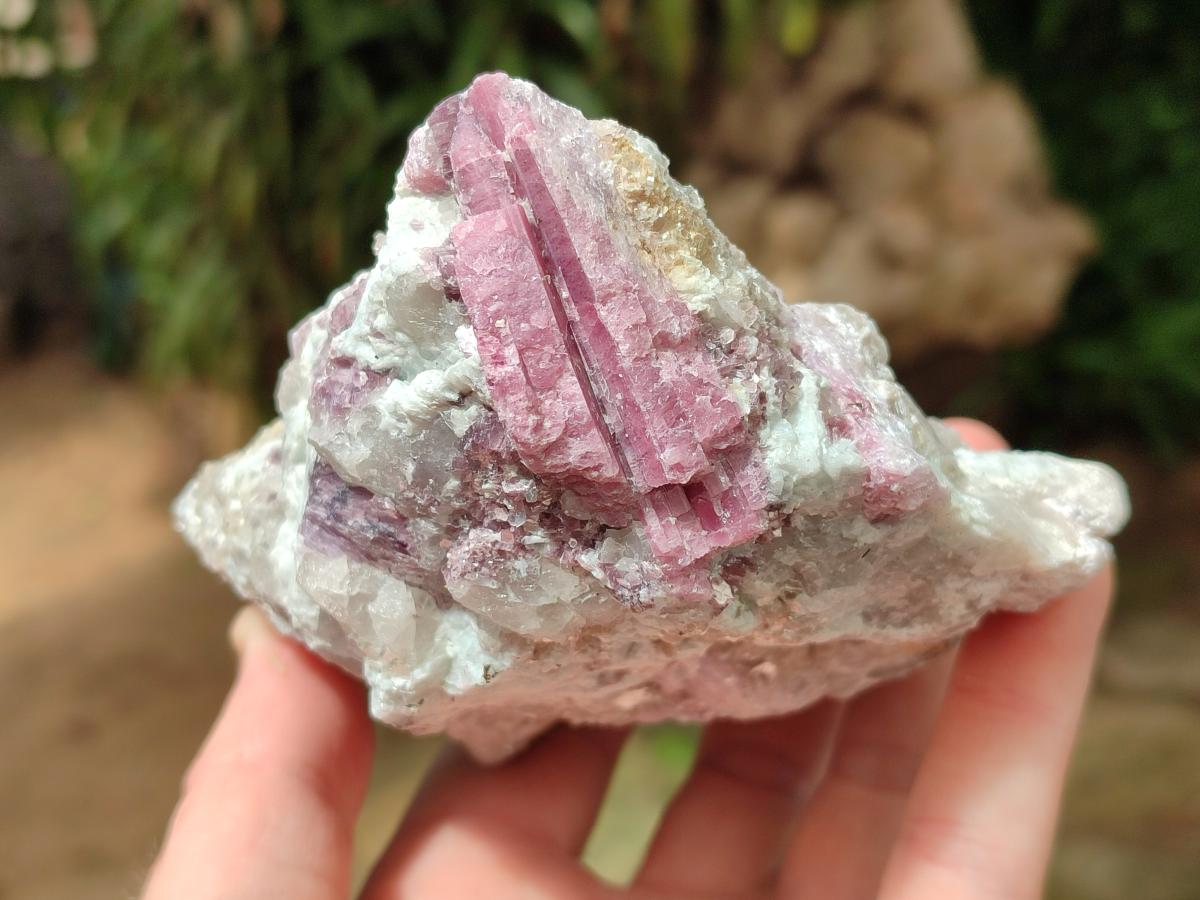 Natural Pink Rubellite Tourmaline Specimens x 6 From Karibib, Namibia - Toprock Gemstones and Minerals 