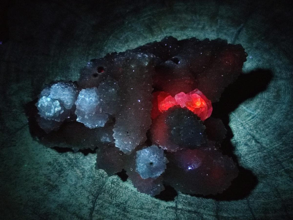 Natural Drusy Snow Finger Quartz Coated Clusters x 4 From Albert's Mountain, Lesotho - Toprock Gemstones and Minerals 