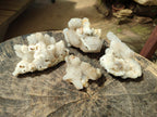Natural Drusy Snow Finger Quartz Coated Clusters x 4 From Albert's Mountain, Lesotho - Toprock Gemstones and Minerals 