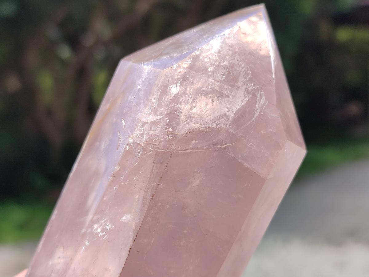 Polished Double Terminated Gemmy Rose Quartz Crystals x 2 From Madagascar - Toprock Gemstones and Minerals 