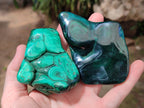 Polished Flower Banded Malachite Free Forms x 6 From Congo - Toprock Gemstones and Minerals 