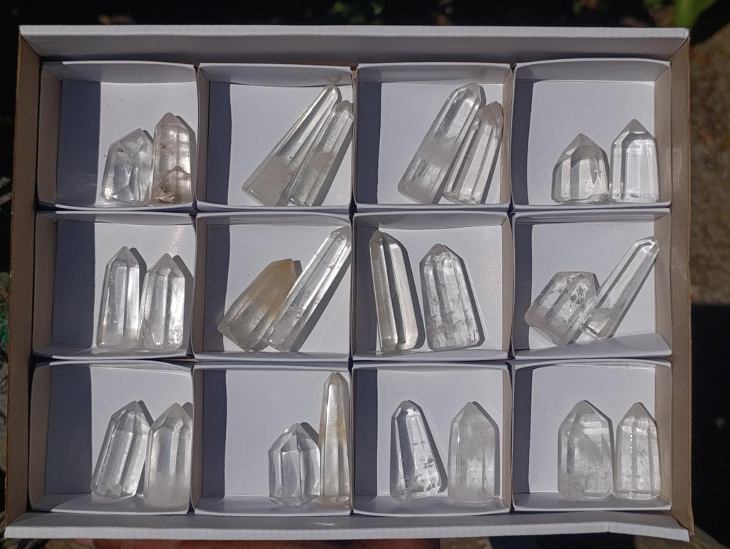 Polished Clear Quartz Crystals x 24 From Madagascar - Toprock Gemstones and Minerals 