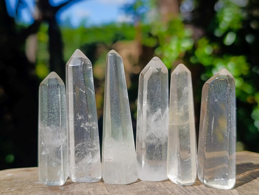 Polished Clear Quartz Crystals x 24 From Madagascar - Toprock Gemstones and Minerals 