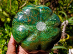 Hand Made Verdite Pumpkins Carvings x 2 From Zimbabwe - Toprock Gemstones and Minerals 