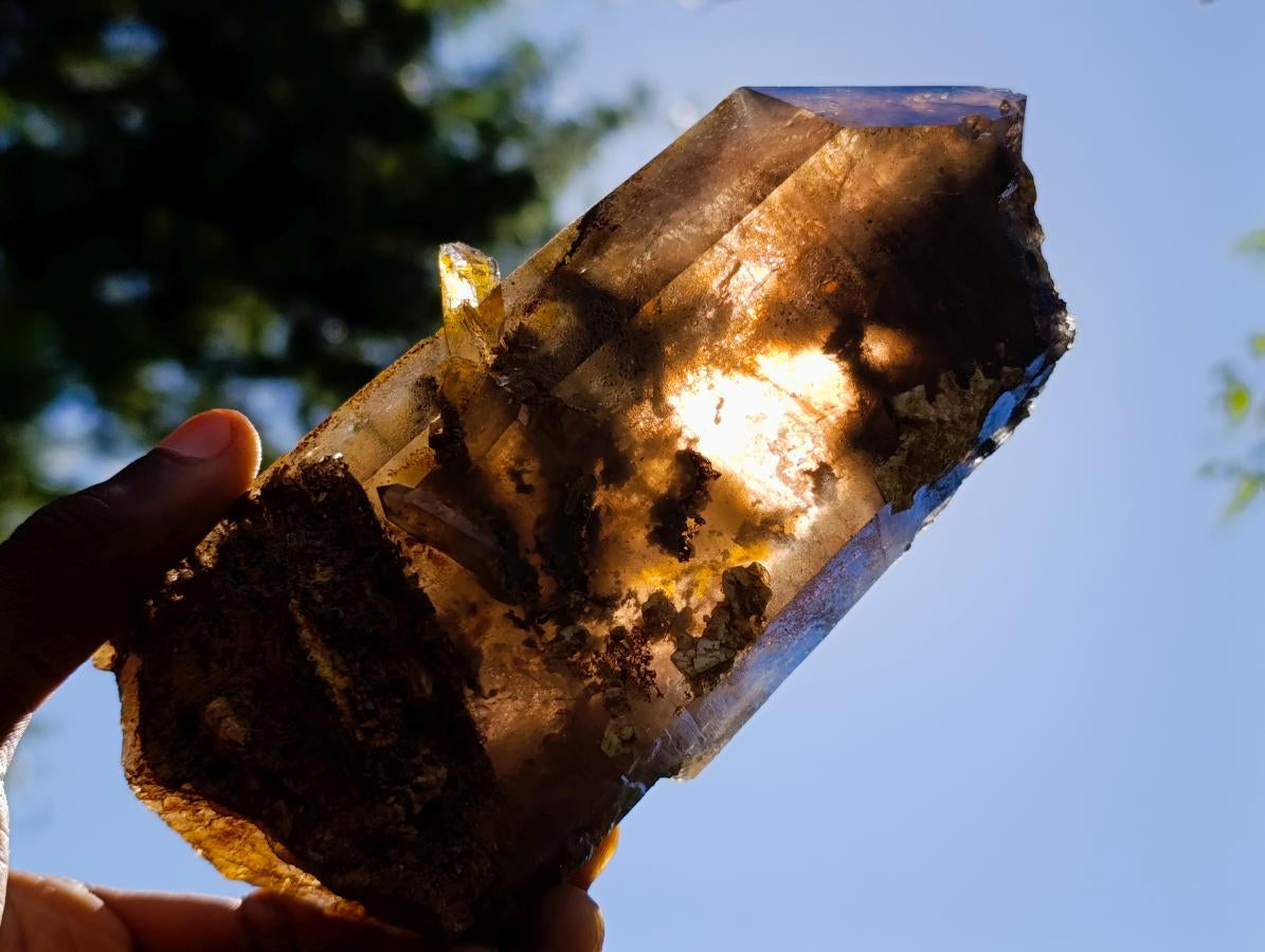 Natural Smokey Quartz Crystals x 3 From Zomba Plateau, Malawi - Toprock Gemstones and Minerals 