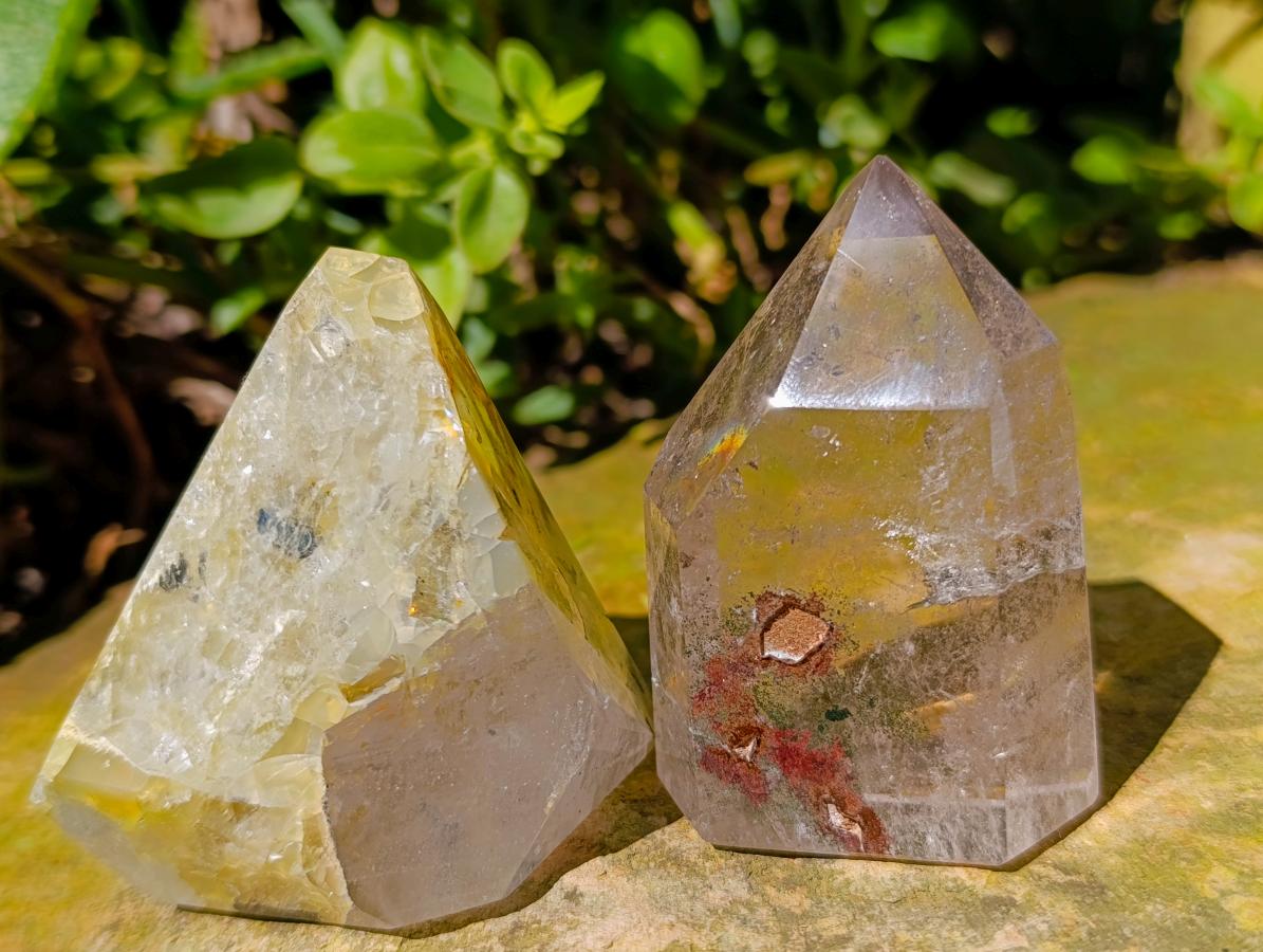 Polished Mixed Quartz Crystals x 6 From Madagascar - Toprock Gemstones and Minerals 