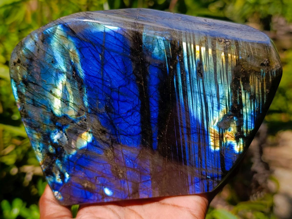 Polished Labradorite Standing Free Forms x 2 From Madagascar - Toprock Gemstones and Minerals 