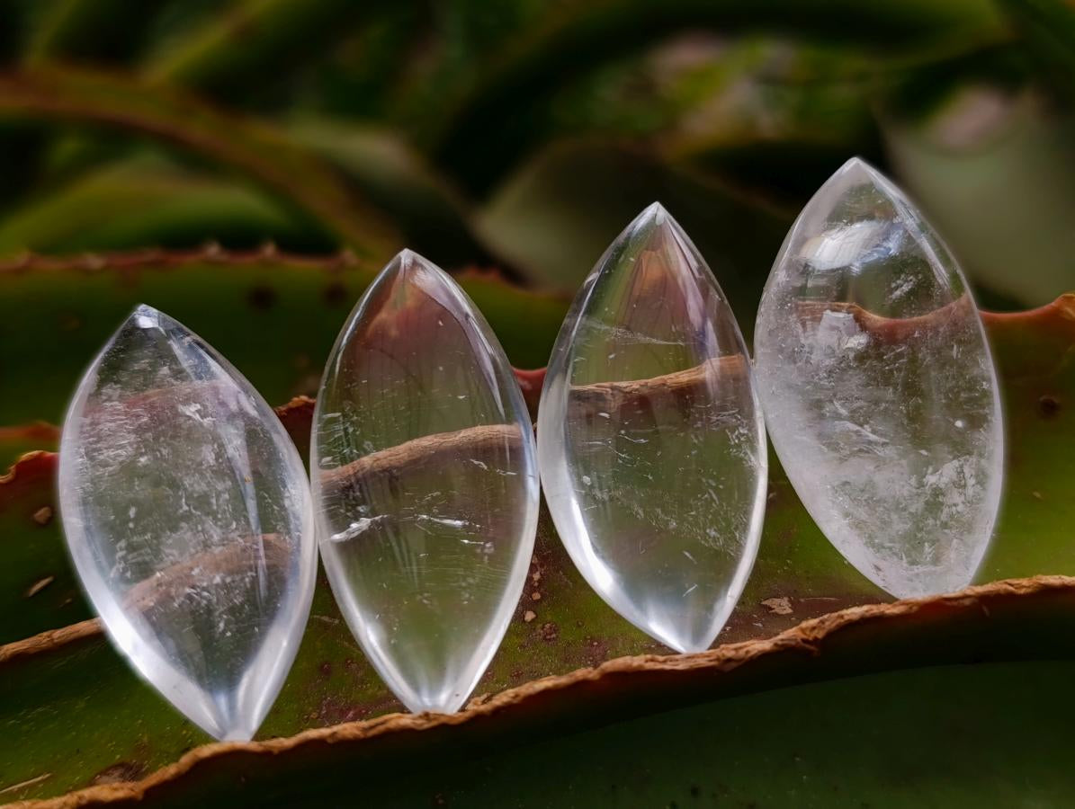 Polished Rock Crystal Teardrop Free Forms x 70 From Amoron’i Mania, Madagascar - Toprock Gemstones and Minerals 