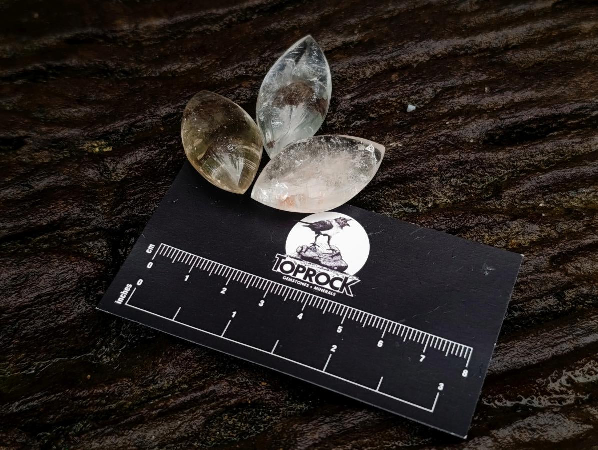 Polished Rock Crystal Teardrop Free Forms x 70 From Amoron’i Mania, Madagascar - Toprock Gemstones and Minerals 