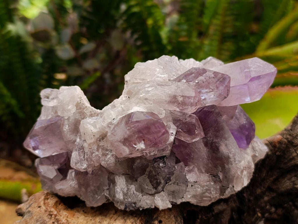 Natural Jacaranda Amethyst Crystal Clusters x 2 From Mumbwa, Zambia - Toprock Gemstones and Minerals 