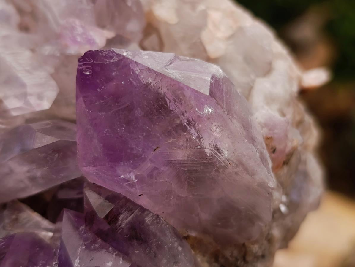 Natural Jacaranda Amethyst Crystal Clusters x 2 From Mumbwa, Zambia - Toprock Gemstones and Minerals 