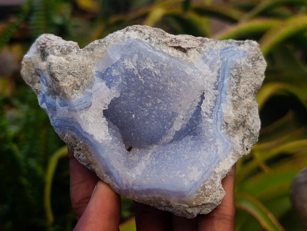 Natural Blue Lace Agate Specimens x 6 From Nsanje, Malawi - Toprock Gemstones and Minerals 