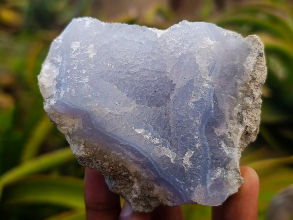 Natural Blue Lace Agate Specimens x 6 From Nsanje, Malawi - Toprock Gemstones and Minerals 