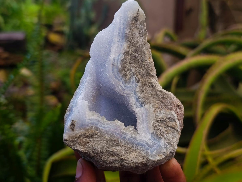 Natural Blue Lace Agate Specimens x 6 From Nsanje, Malawi - Toprock Gemstones and Minerals 