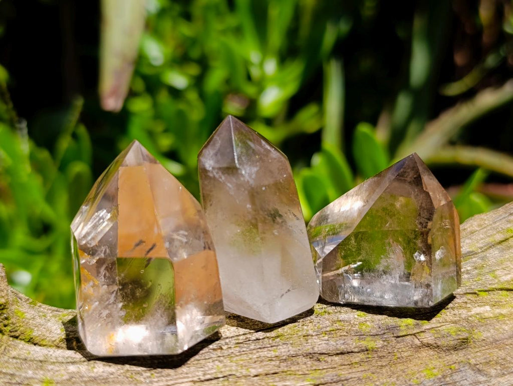 Polished Phantom Smokey Quartz Crystals x 20 From Anjozorobe, Madagascar - Toprock Gemstones and Minerals 