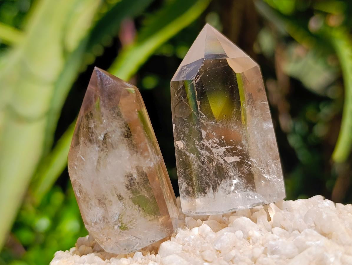Polished Phantom Smokey Quartz Crystals x 20 From Anjozorobe, Madagascar - Toprock Gemstones and Minerals 