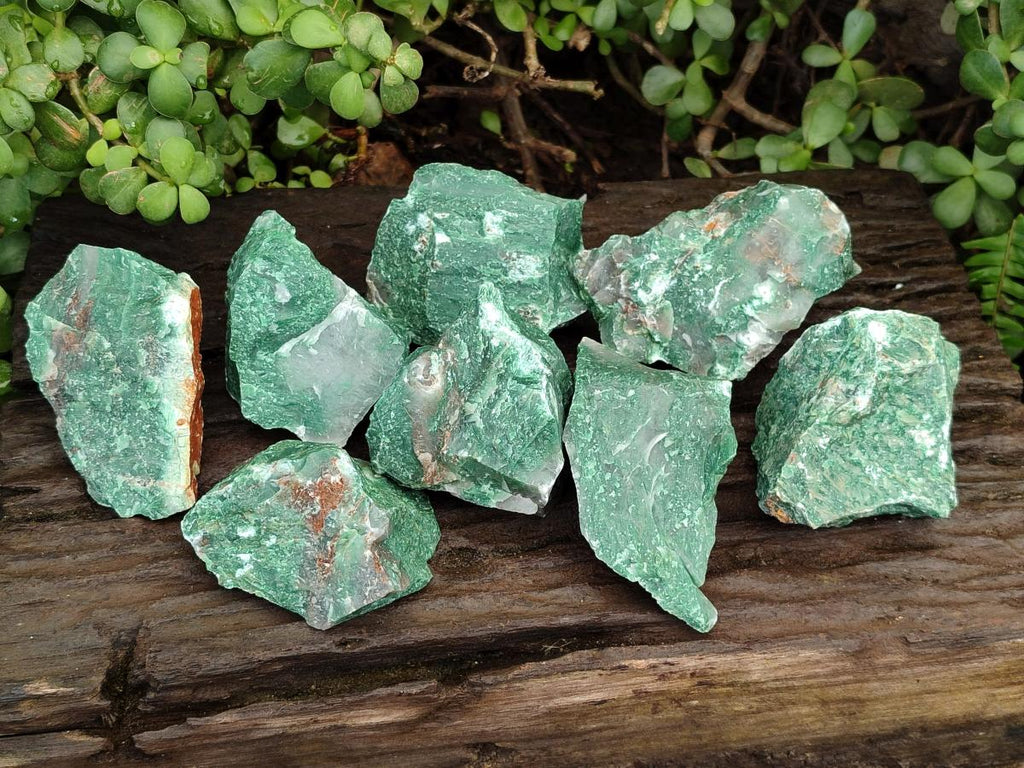 Natural Swazi Jade Cobbed Specimens x 12 From Swaziland - Toprock Gemstones and Minerals 