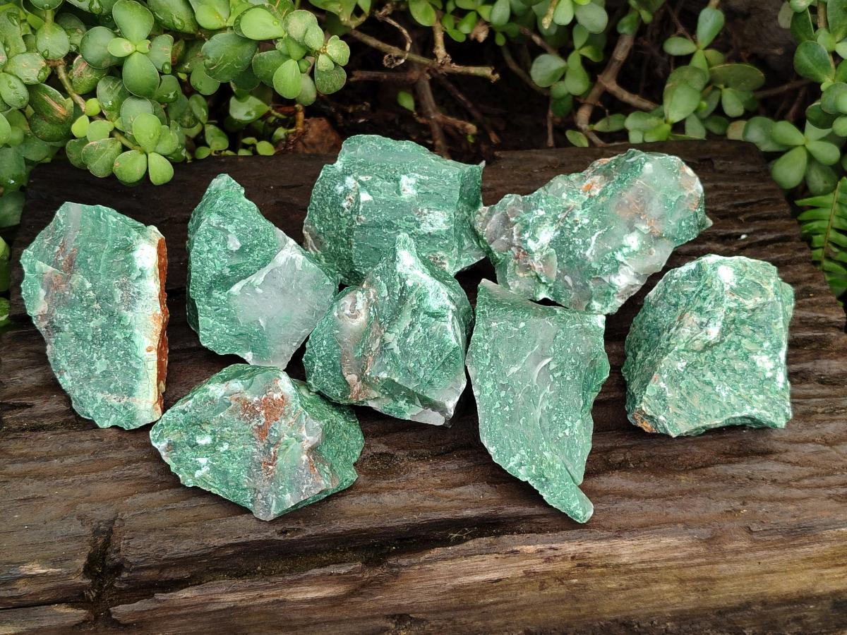 Natural Swazi Jade Cobbed Specimens x 12 From Swaziland - Toprock Gemstones and Minerals 