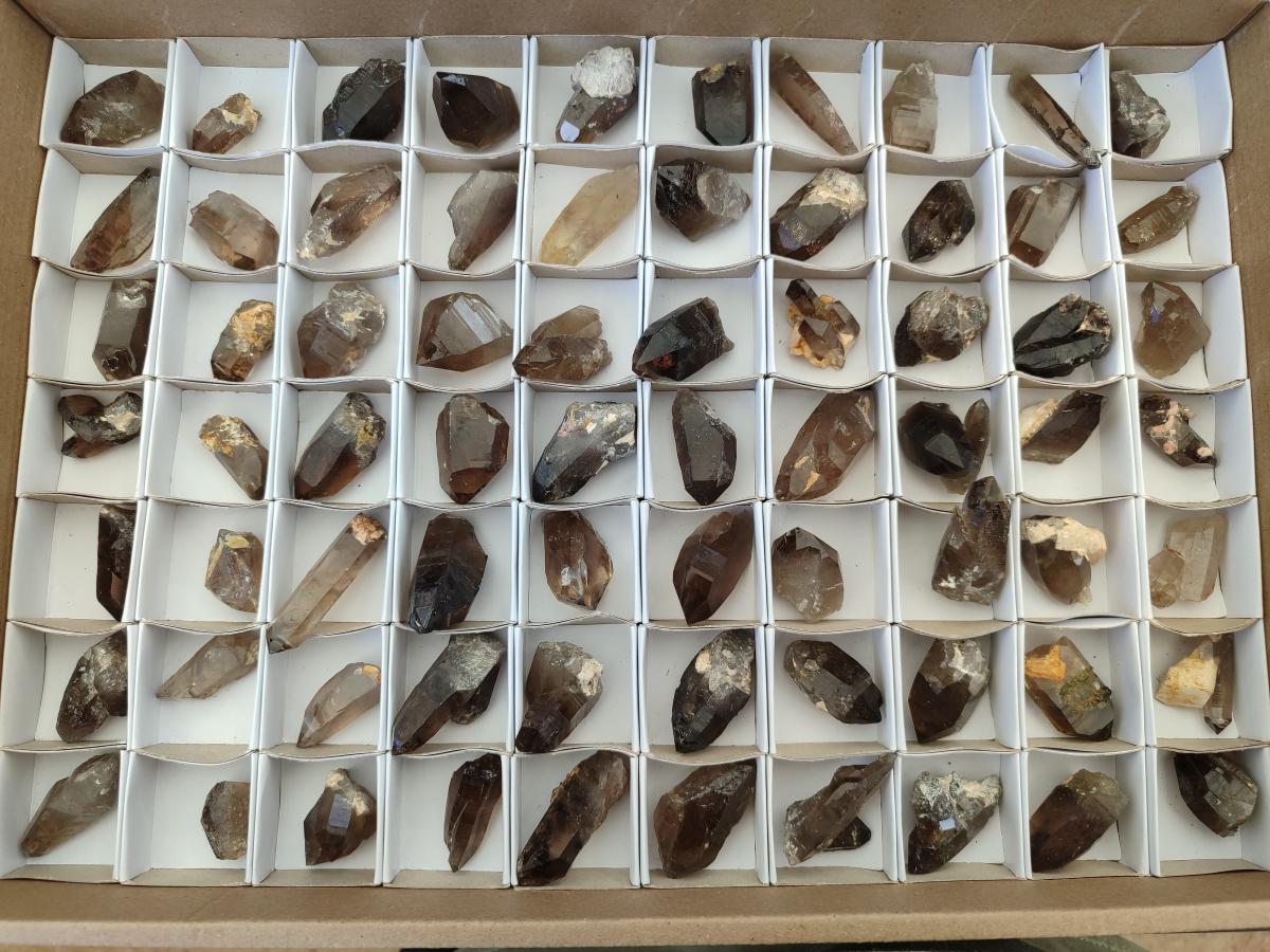 Natural Smokey Quartz Crystals x 70 From Zomba Plateau, Malawi - Toprock Gemstones and Minerals 
