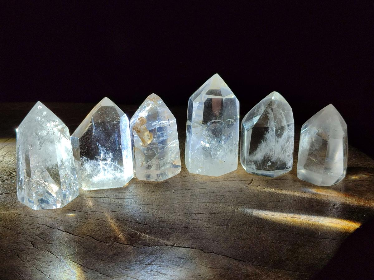 Polished Clear Phantom Quartz Display Crystals x 24 From Madagascar - Toprock Gemstones and Minerals 