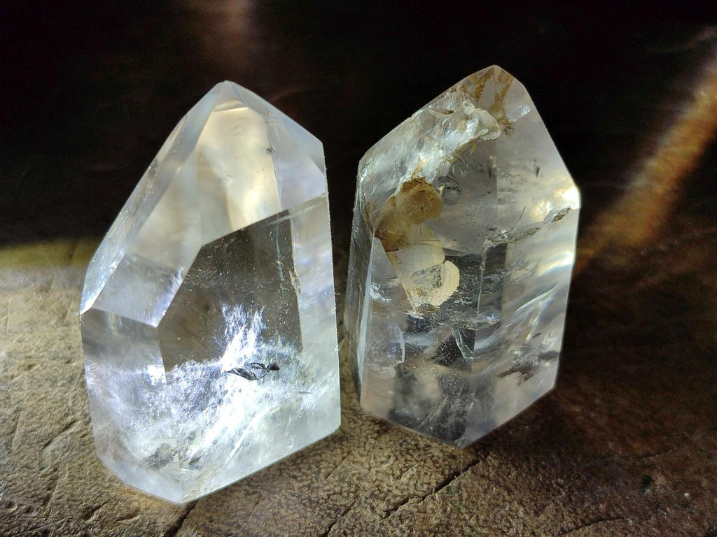 Polished Clear Phantom Quartz Display Crystals x 24 From Madagascar - Toprock Gemstones and Minerals 