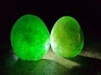 Polished Green Fluorite Standing Free Forms x 3 From Madagascar - Toprock Gemstones and Minerals 
