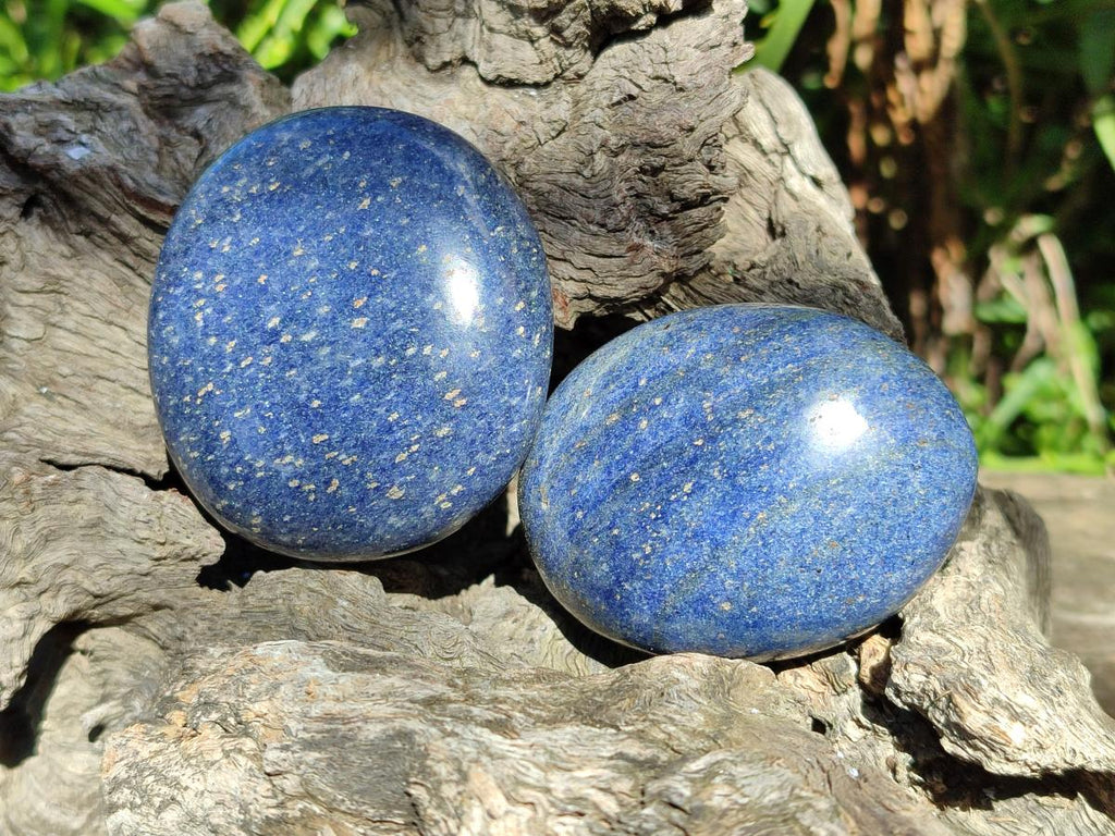 Polished Lazulite Galets x 12 From Madagascar - Toprock Gemstones and Minerals 