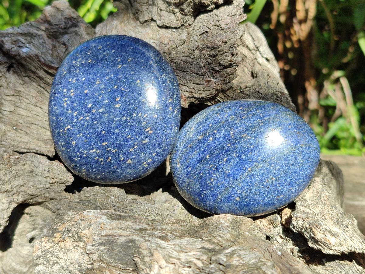 Polished Lazulite Galets x 12 From Madagascar - Toprock Gemstones and Minerals 