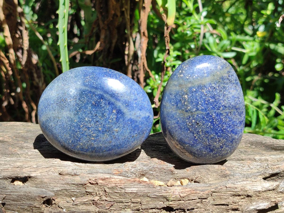 Polished Lazulite Galets x 12 From Madagascar - Toprock Gemstones and Minerals 