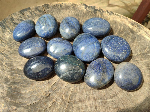 Polished Lazulite Galets x 12 From Madagascar - Toprock Gemstones and Minerals 