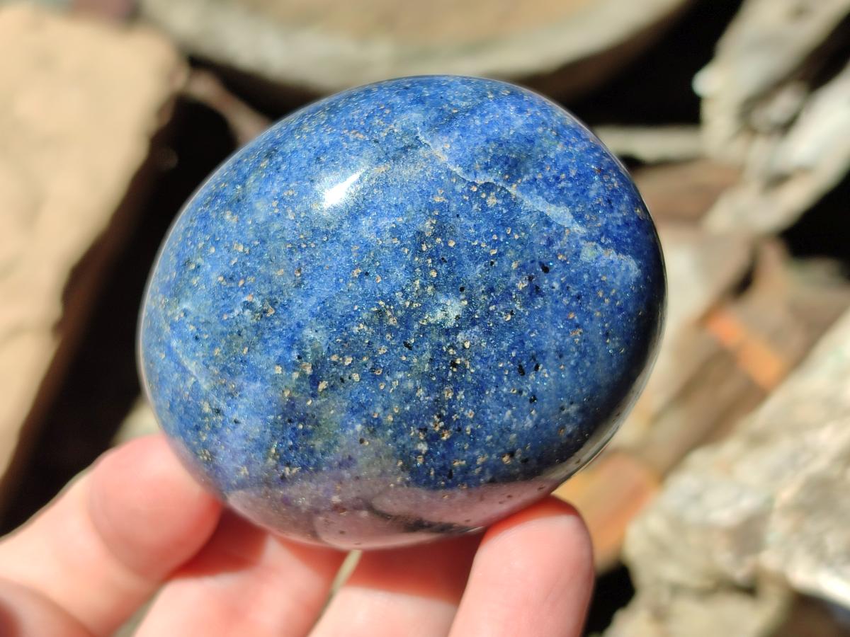 Polished Lazulite Galets x 12 From Madagascar - Toprock Gemstones and Minerals 
