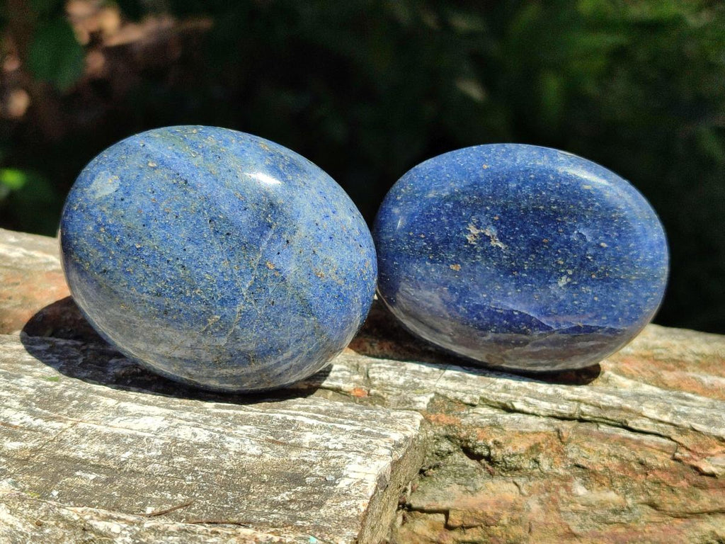 Polished Lazulite Galets x 12 From Madagascar - Toprock Gemstones and Minerals 