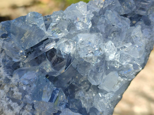 Natural Blue Celestite Specimens x 3 From Sakoany, Madagascar - Toprock Gemstones and Minerals 
