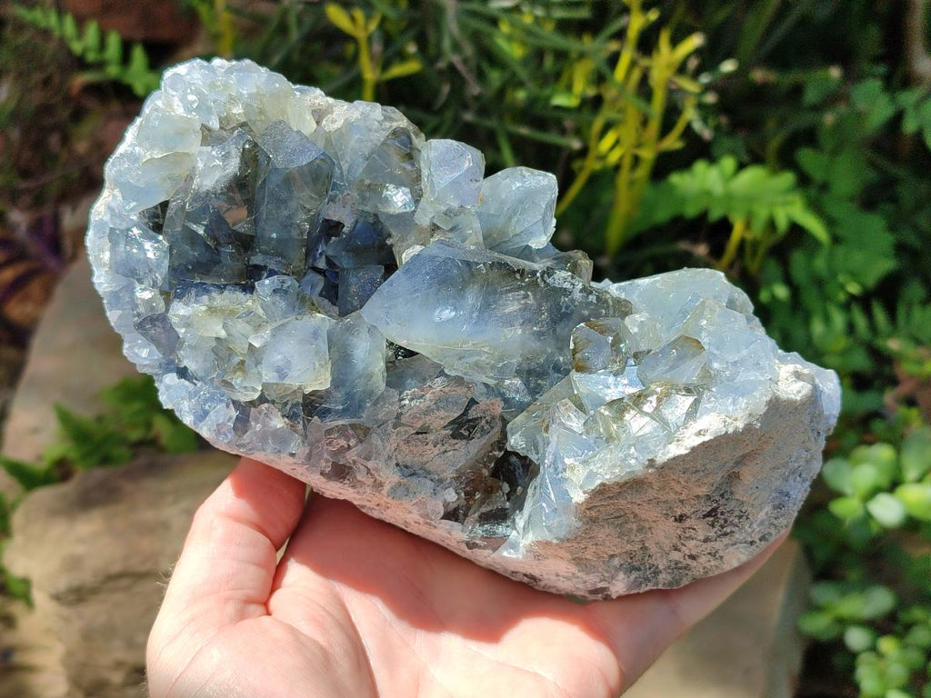 Natural Blue Celestite Specimens x 3 From Sakoany, Madagascar - Toprock Gemstones and Minerals 