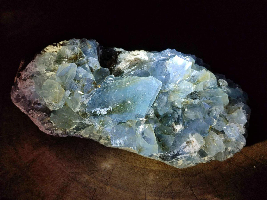 Natural Blue Celestite Specimens x 3 From Sakoany, Madagascar - Toprock Gemstones and Minerals 